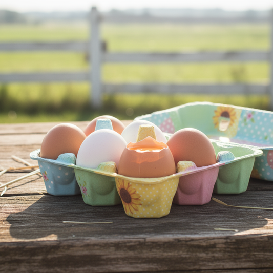 Œufs frais de poules de Race Boîte de 18