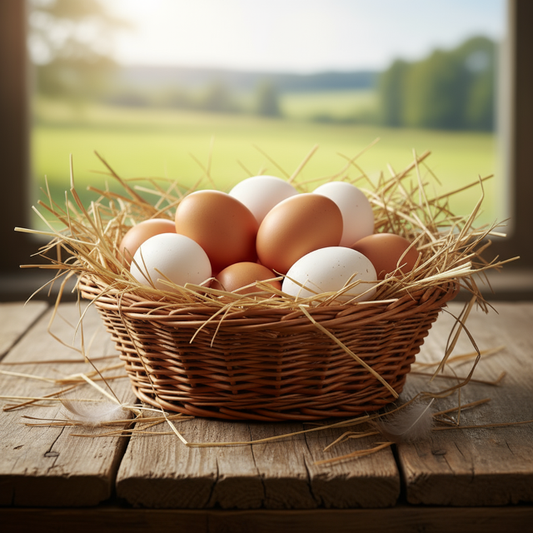 Oeufs frais de poules de Race